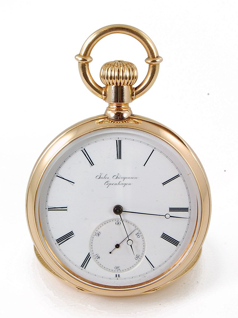 Jules Jurgensen Pocket Watch 18K Solid Gold with Box