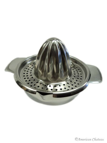 New Stainless Steel Lemon Citrus Juicer w Bowl Chef Manual Press Juice