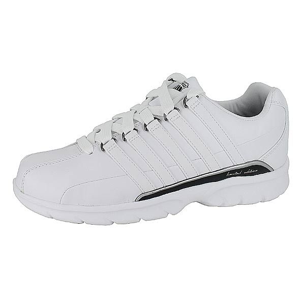 KSWISS MAKUNO LIGHTWEIGHT TRAINERS WHITE BLACK MENS US SIZE 8.5, UK