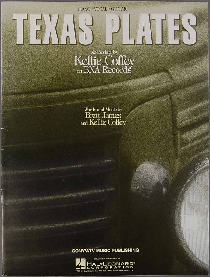 2003 Texas Plates Brett James Kellie Coffey Sheet Music Piano Vocal