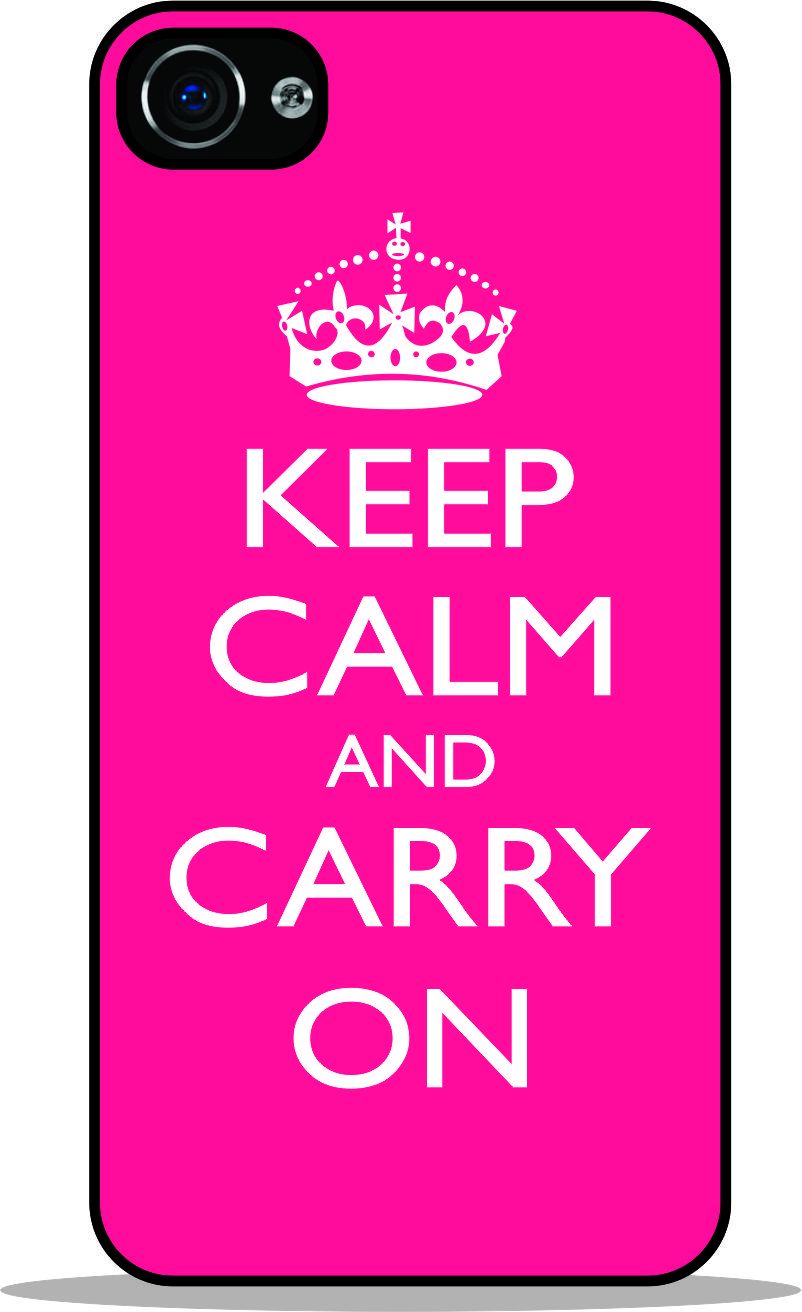 Keep Calm and Carry on Tropical Pink Black Cell Phone Case for Apple
