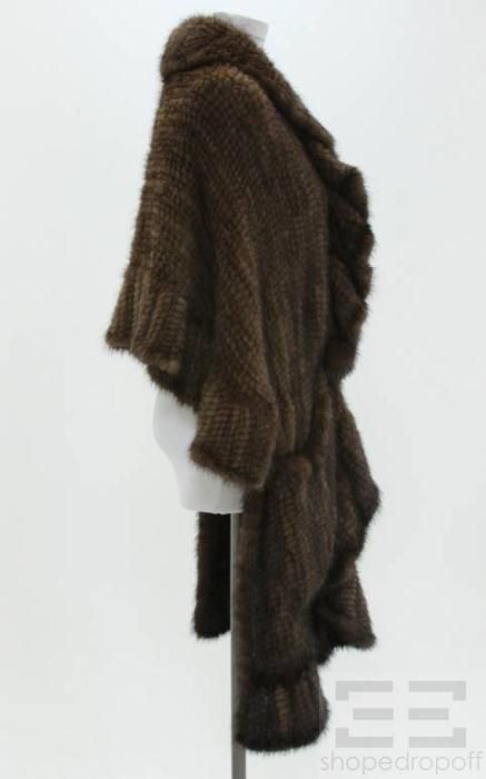 Kelli Kouri Dark Brown Mink Fur Pocket Stole