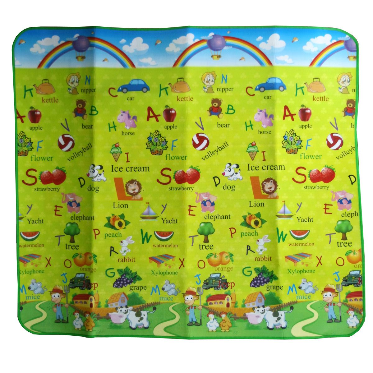 X70 Sided Childrens Play Mat Crawling Blanket Outdoors Activity Gyms