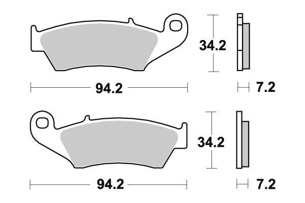 SBS 694 SI Brake Pads Beta RR 250 Enduro Honda CR 250