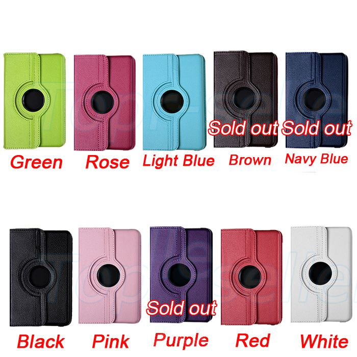 Kindle Fire 7 Tablet PU Leather 360 Rotate Case Cover Stylus Screen P