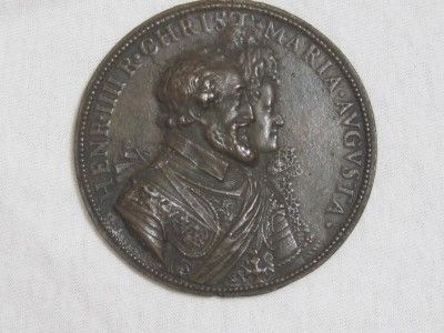 Extremely Rare Henry IV & Marie de Medicis Bronze Medal 1603 Guillaume