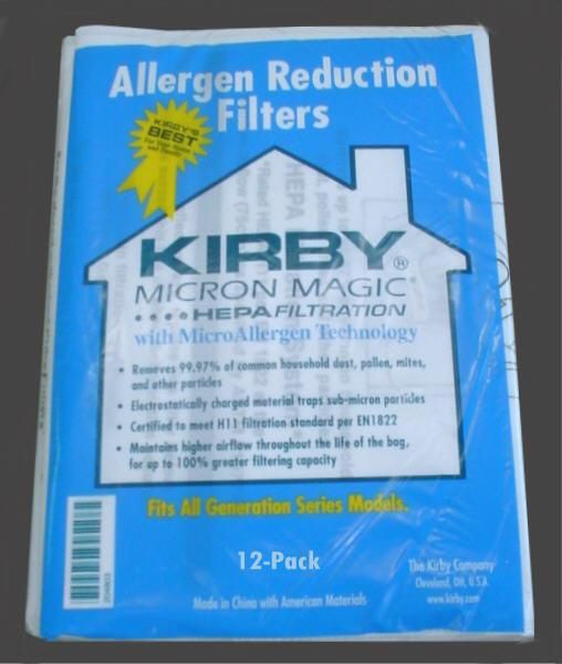 12 Pack HEPA Bags for Kirby Vacuum All G Models Bag