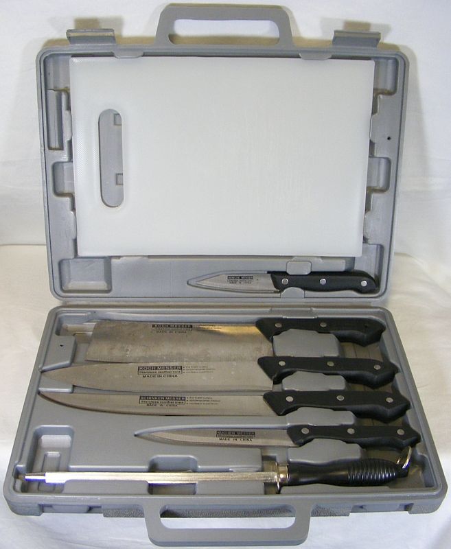 Koch Messer 7 PC Full Tang Cutlery Set Travel Case