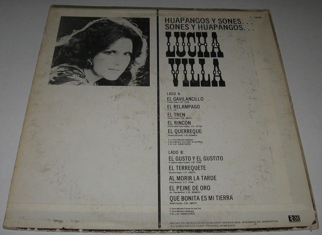 Lucha Villa Huapangos Y Sones Mexican LP Mariachi El Gavilancillo