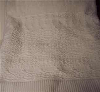 Simply Shabby Chic Lace Dobby White Hand Towels X2