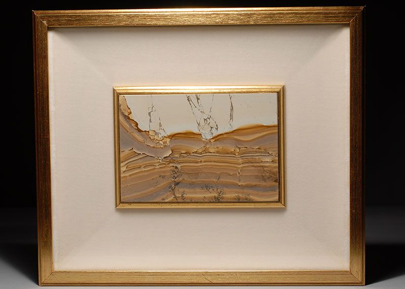 Framed Pietra Paesina Landscape Stone