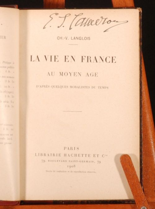 1904 1908 2 Vols Works of Charles Victor Langlois