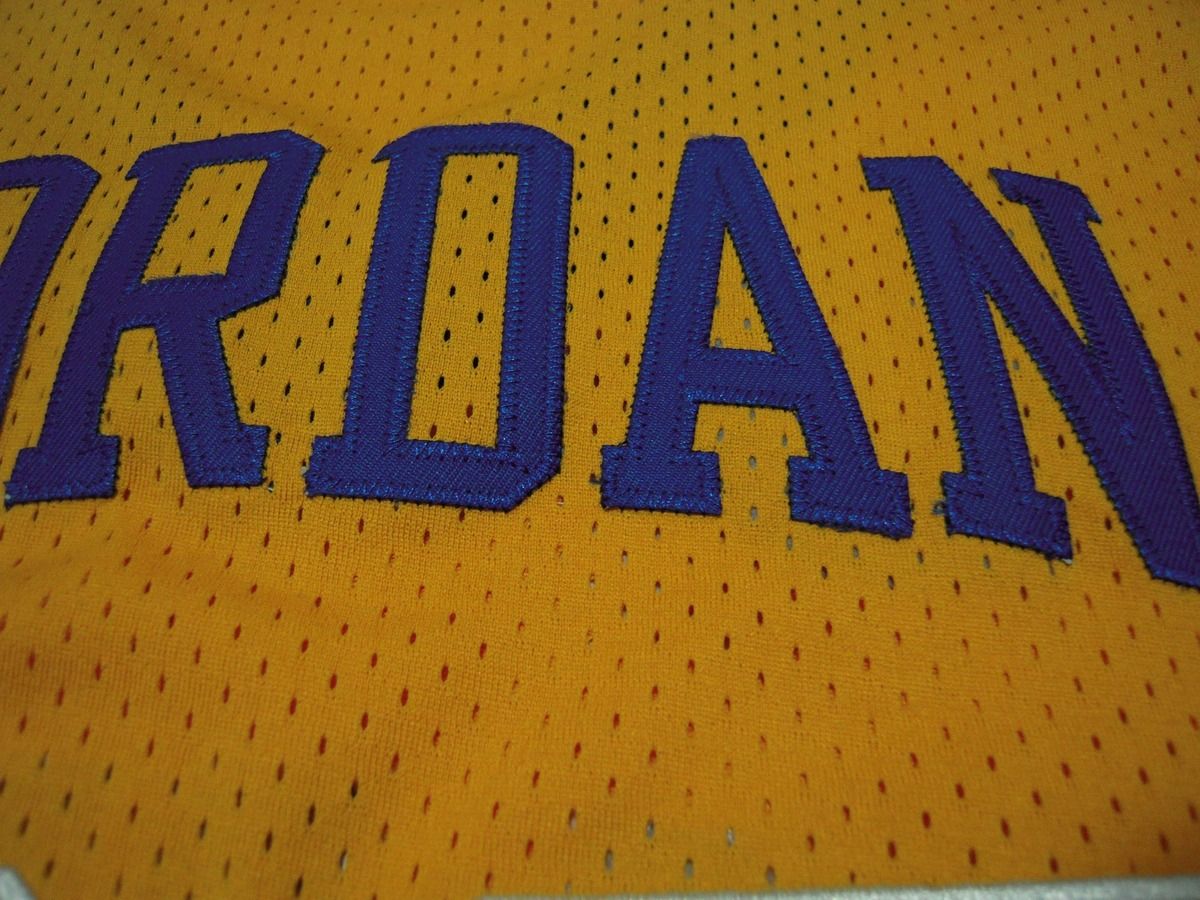 New Michael Jordan Laney High School Yellow Basketball Jersey