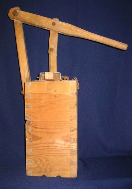 Antique German Primitive Laundry Press Clothes Wringer