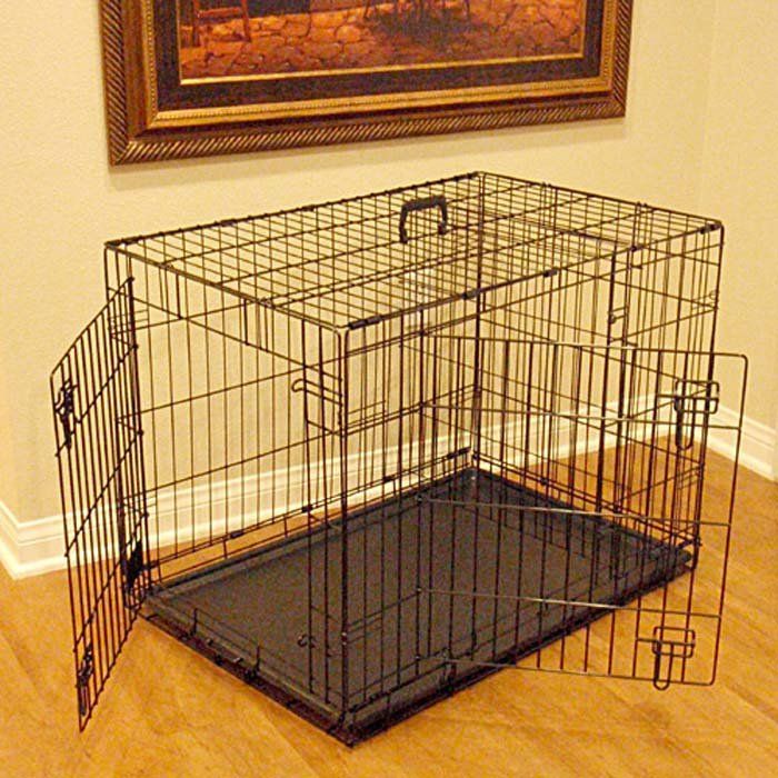 Double Door Folding Dog Crate Extra Large from Brookstone