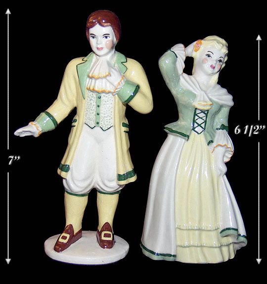 Ceramic Arts Beautiful Set Colonial Couple WOW