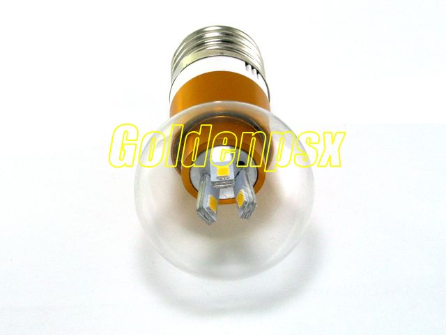 110V AC 2 5W 6 Warm White LED Globular Light Bulb E27 Base