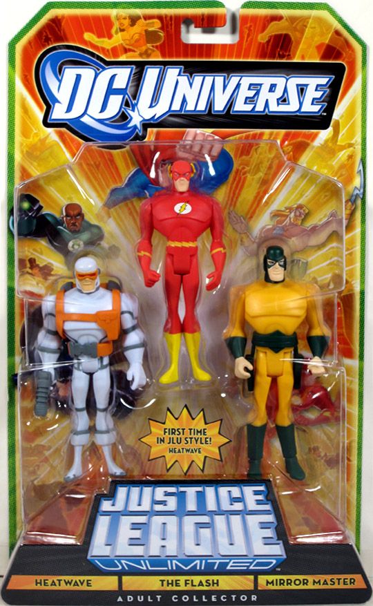 Justice League Unlimited 3 Pack Heatwave The Flash Mirror Master