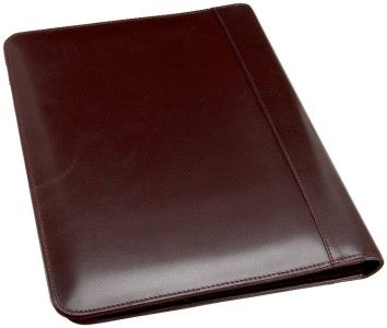 Leatherbay Classic Leather Padfolio Burgundy