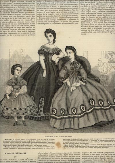Original Mode ILLUSTREE March 20 1864 Hand Color Print