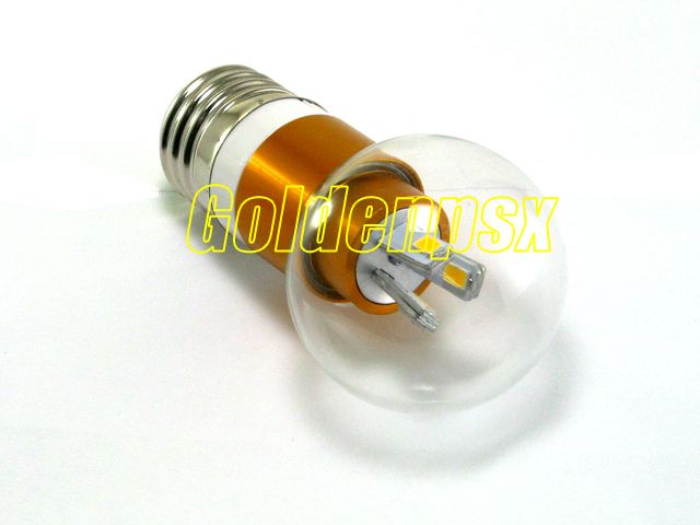 110V AC 2 5W 6 Warm White LED Globular Light Bulb E27 Base