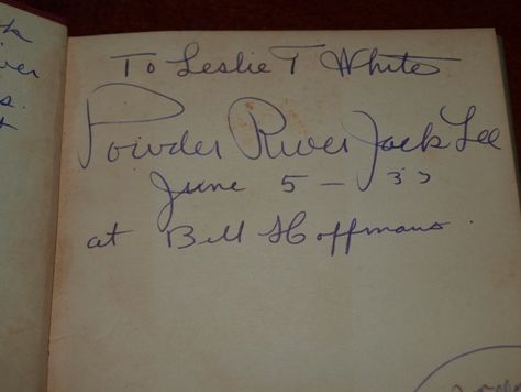 Lee Signed First Edition Printing Powder River Leslie White