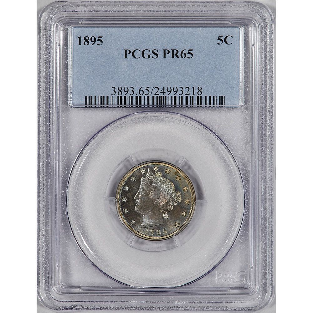 1895 US Liberty Head Nickel Proof 5c PCGS PR65