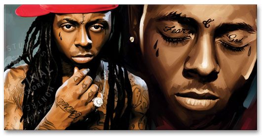Lil Wayne Hip Hop Original Signed Canvas Art Painting