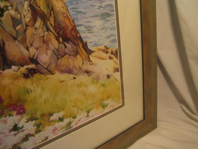 Linda Erfle Ocean Scene Watercolor Framed Art
