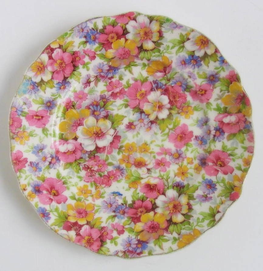 Chintz Kent Du Barry Plate Litchfield Dish Lot