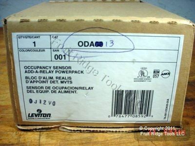 Leviton Occupancy Motion Sensor Add A Relay Powerpack ODA00