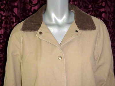 Womens ll Bean Blanket Lined Long Barn Chore Duster Coat S