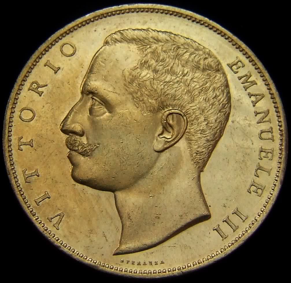 Vittorio Emanuele III Lire 100 1905 Oro SPL QFDC RR