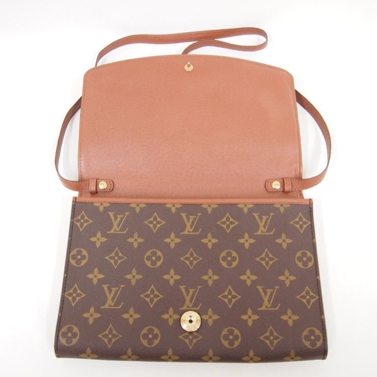 Vintage Louis Vuitton LV Monogram Pochette Bordeaux LV Brown Shoulder