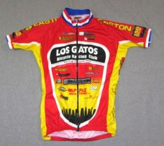 CYCLING JERSEY SHIRT S/S FULL ZIP LGBRC LOS GATOS BICYCLE RACING C