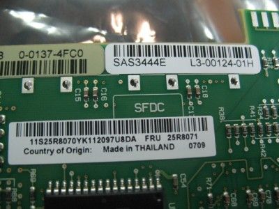 LSI Logic IBM 25R8071 SAS3444E SAS Controller L3 00124 01H