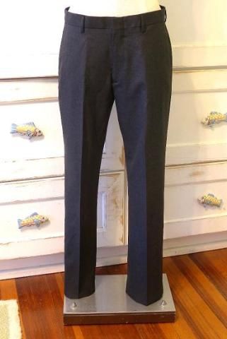 JCrew Italian Wool Slim Fit Ludlow Suit Pants $225 Charcoal Gray 33 28