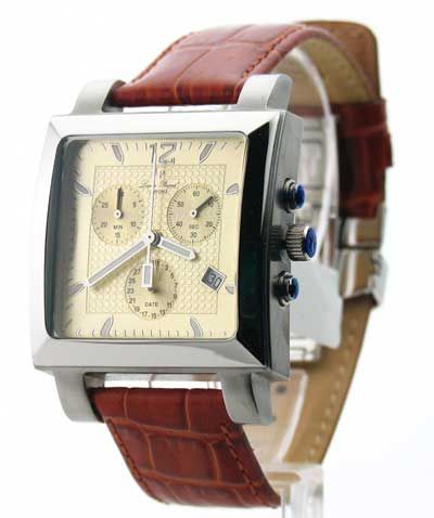 Lucien Piccard 26482IV Watch Mens Chrono Brown Leather