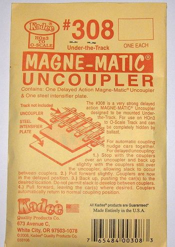 Kadee TT HO O Scale 308 Magne Matic Uncoupler