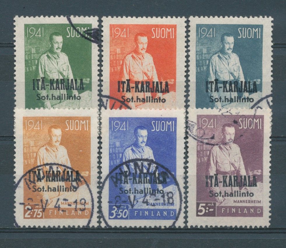 28611   FINLAND (1942)   A COMPLETE SET MANNERHEIM w. OP.   USED