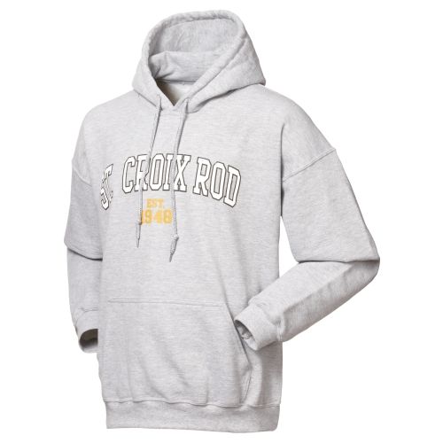 St Croix Fishing Rod Hoodie Hooded Sweatshirt Grey Size XL New