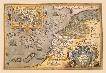 Nautical 1602 Map Northwestern Africa Print 20 x 30