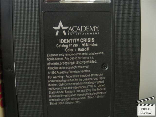 Identity Crisis VHS Mario Van Peebles, Ilan Mitchell Smith, Nicholas