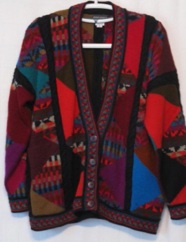 Mark Shale Oversized Colorful 100 Alpaca Cardigan M