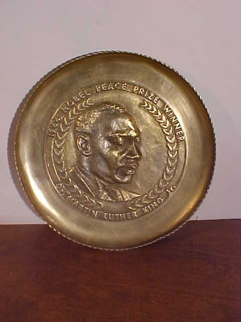 Martin Luther King Jr Nobel Brass Plate Plaque 11