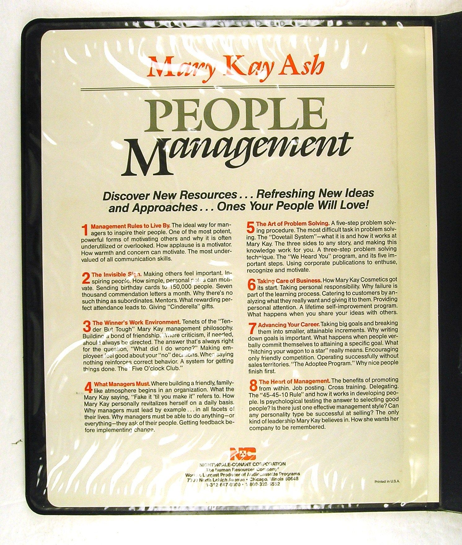 People Management Mary Kay Ash Cassette Nightingale Conant