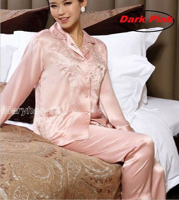 Pcs Women Silk Satin Pajamas Pajama Sleepwear U s s M L 6 8 10 12