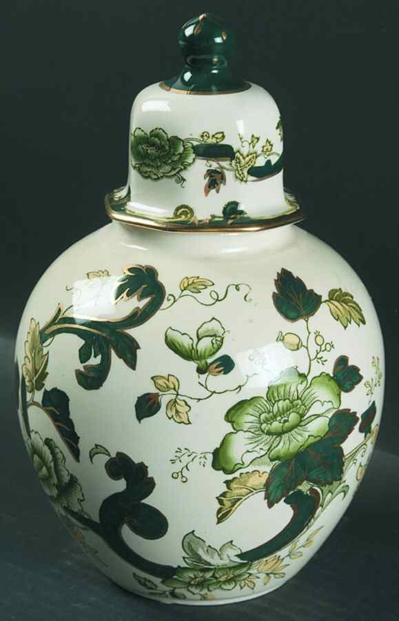 Masons Mandalay Chartreuse Medium Prunus Jar 338298