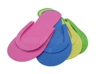 Disposable Pedicure Slippers Flip Flop Nail Salon Sandle, 12 pairs