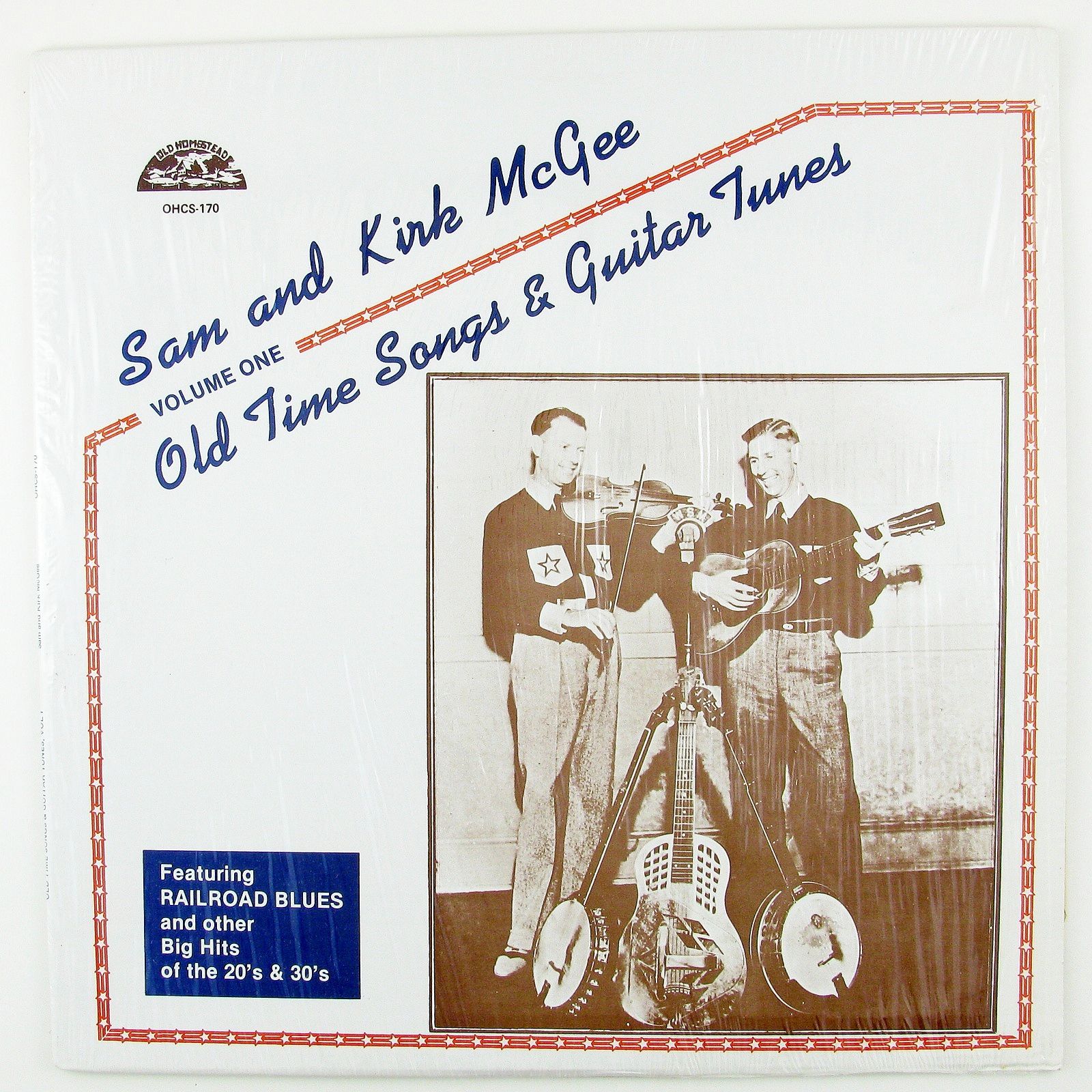 SAM AND KIRK McGEE Volume One   Old Time songs & Guitar Tunes LP NM
